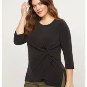 LANE BRYANT-Misses Black Top Shirt Size 14-16 NWT